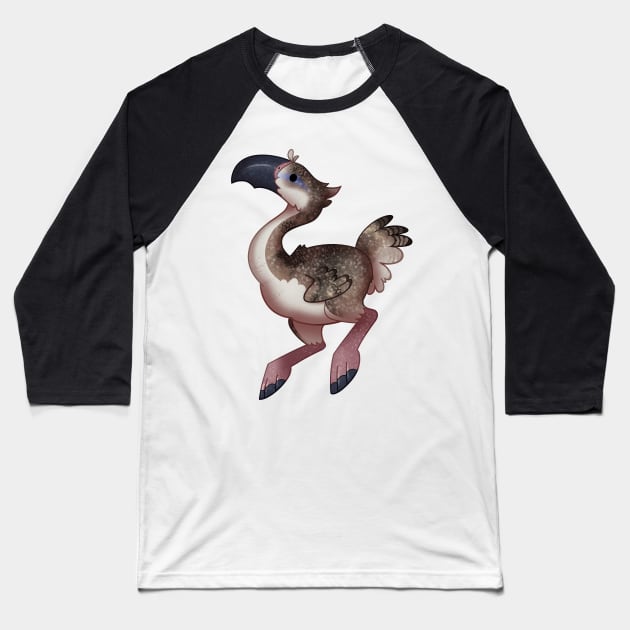 Cozy Terror Bird Baseball T-Shirt by Phoenix Baldwin
